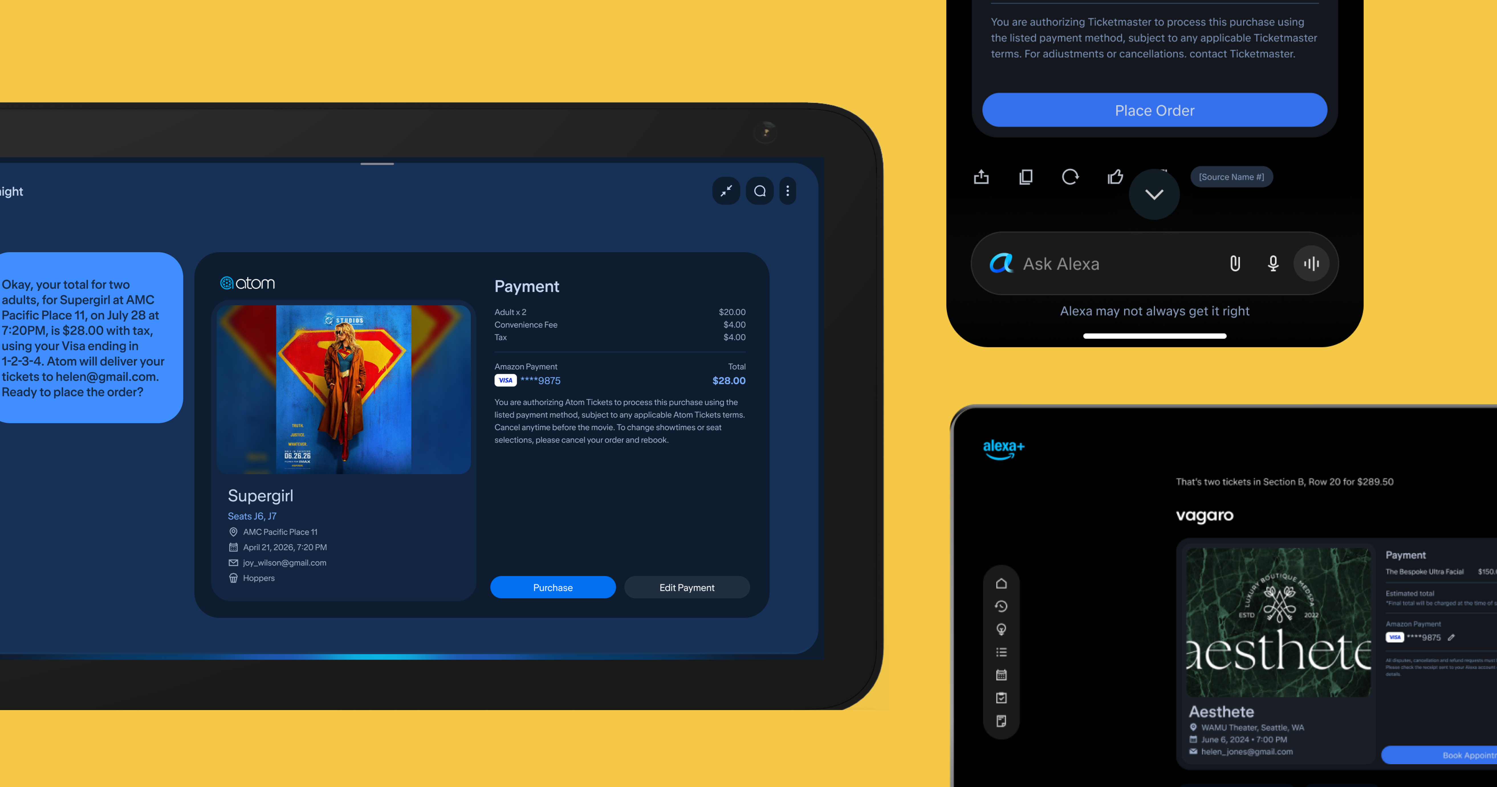 Horizontal payments on Alexa