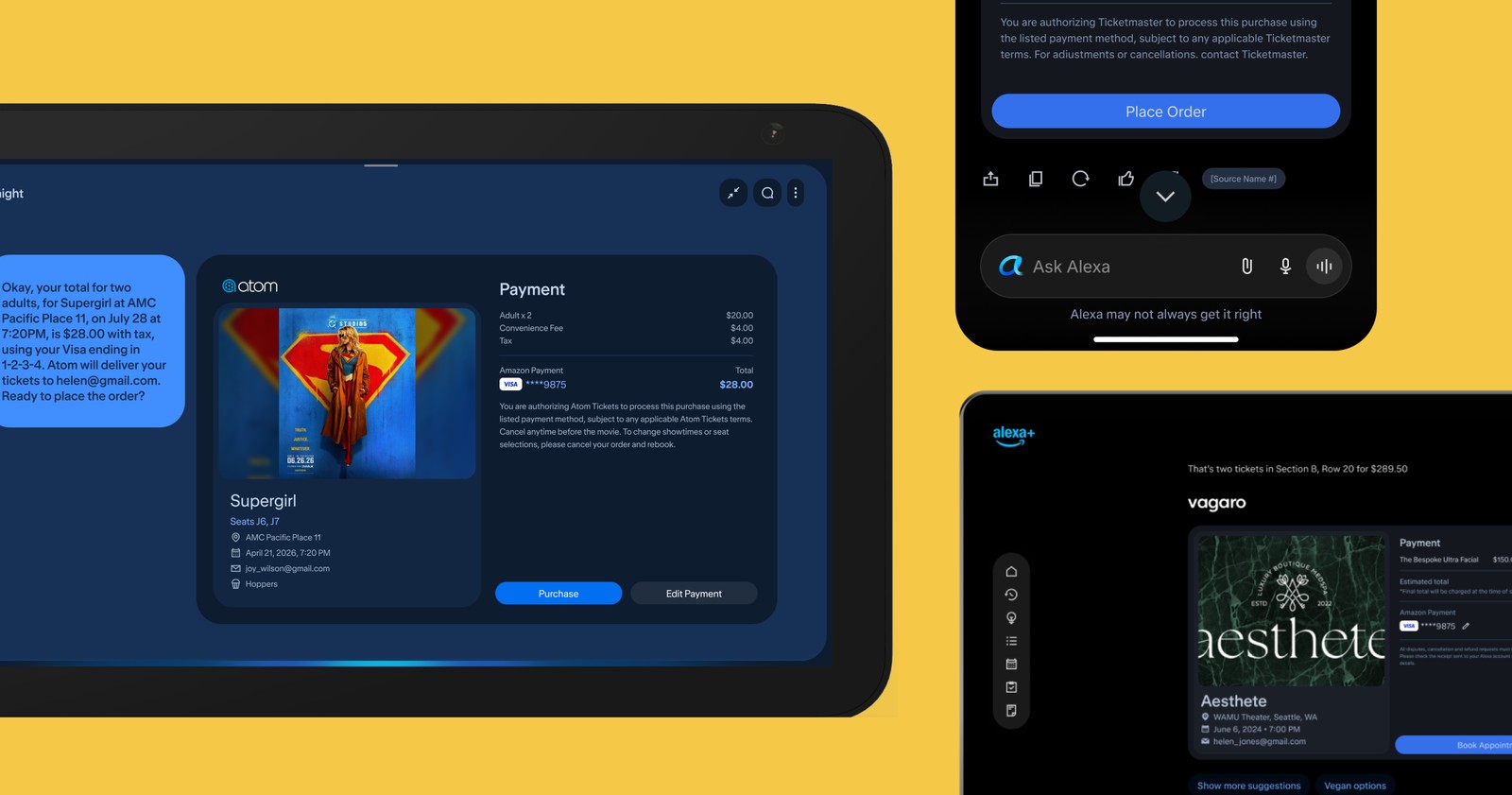 Horizontal payments on Alexa overview