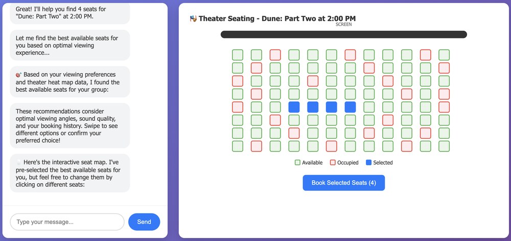 Session protocol screen 1: movie selection chat interface